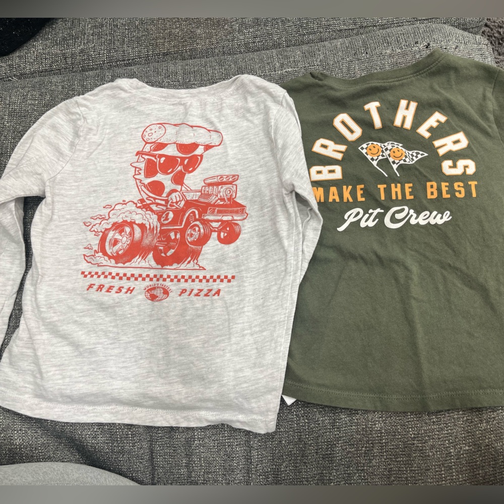 Long Sleeve Shirts - Gray and Green